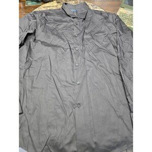 Perry Ellis Non Iron Black Button Down Shirt Men's Size XXL 2XL